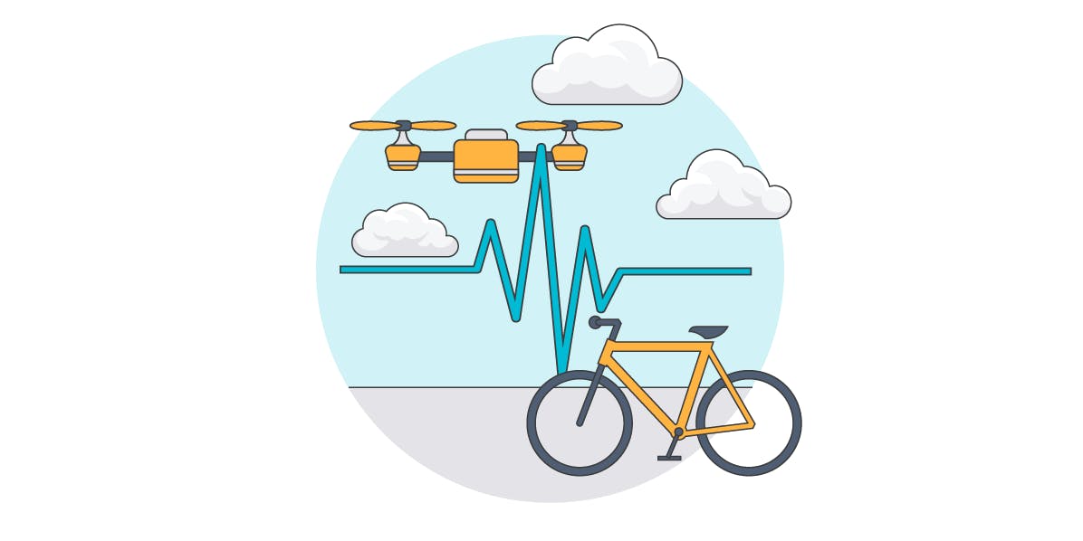 pharma bike drone